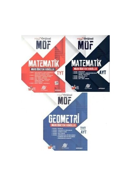Orijinal Mikro Tyt Ayt Geometri ve Tyt Ayt Matematik Möf Mikro Öğreten Fasiküller 3'lü Set
