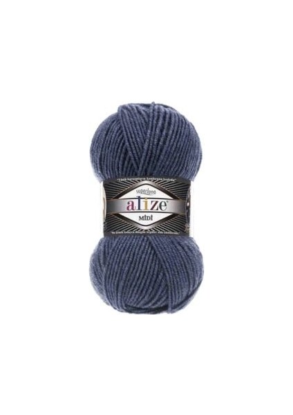 Süperlana Midi El Örgü Ipi 5 Adet 203 Denim Melanj