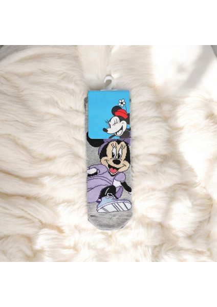 Fare Baskılı Kız Çocuk Soket Çorap