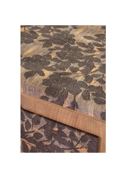 Rose Çam Katlanır Dolaplı Ütü Masası Kahverengi Çiçek Desenli indirimleri