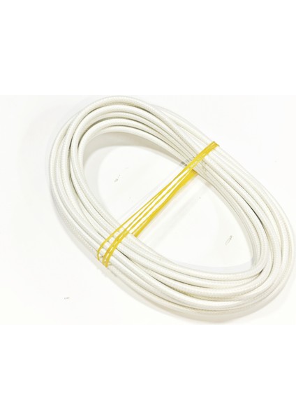 Beyaz Renk 2,5mm Cam Elyaf Örgü Yanmaz Kablo 5metre, -60/+180°C fiyatları