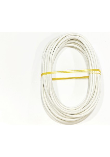Beyaz Renk 2,5mm Cam Elyaf Örgü Yanmaz Kablo 5metre, -60/+180°C indirimleri