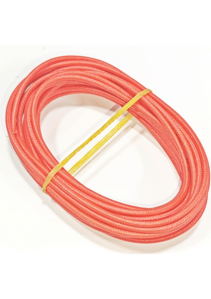Kırmızı Renk 1,5mm Cam Elyaf Örgü Yanmaz Kablo 5metre, -60/+180°C fırsatları