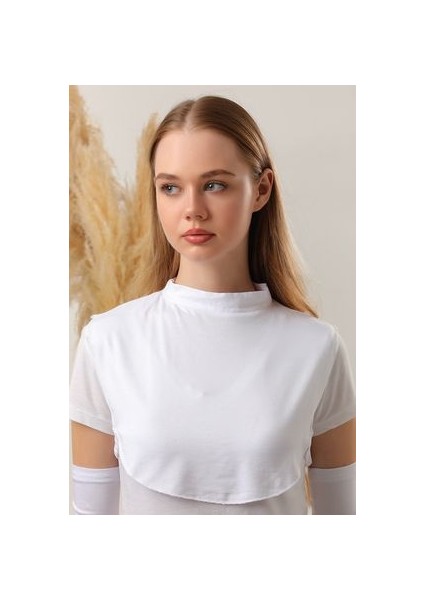 Kadın Tesettür Siyah Beyaz 2 Adet Boyunluk modelleri