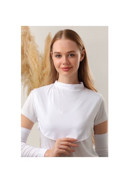 Kadın Tesettür Siyah Beyaz 2 Adet Boyunluk fırsatları