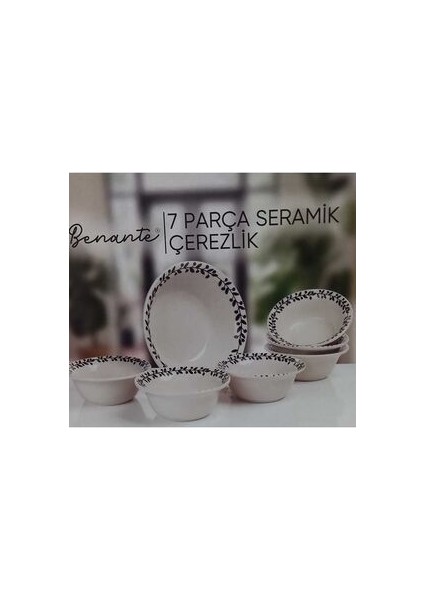 7 Parça Seramik Çerezlik