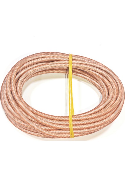 Kahverengi Renk 2,5mm Cam Elyaf Örgü Yanmaz Kablo 5metre, -60/+180°C fırsatları