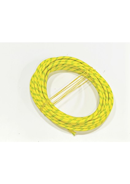 Sarı Renk 2,5mm Cam Elyaf Örgü Yanmaz Kablo 5metre, -60/+180°C indirimleri