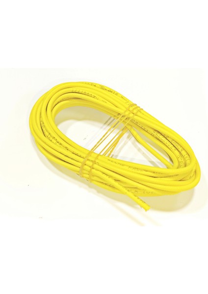 Sarı Renk 1,5mm Cam Elyaf Örgü Yanmaz Kablo 5metre, -60/+180°C fırsatları