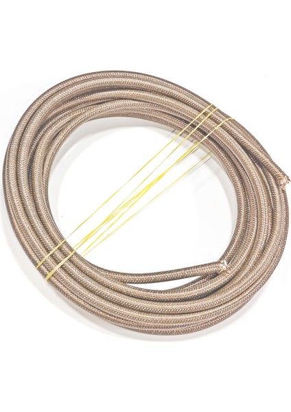 Kahverengi Renk 6mm Cam Elyaf Örgü Yanmaz Kablo 5metre, -60/+180°C fiyatları