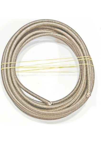 Kahverengi Renk 6mm Cam Elyaf Örgü Yanmaz Kablo 5metre, -60/+180°C indirimleri