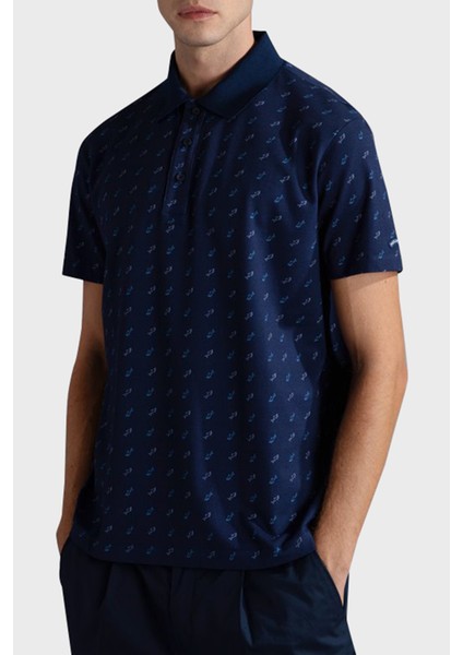 Logo Desenli Pamuklu Regular Fit Düğmeli Polo Yaka T Shirt Erkek Polo Yaka T Shirt 24411337 013