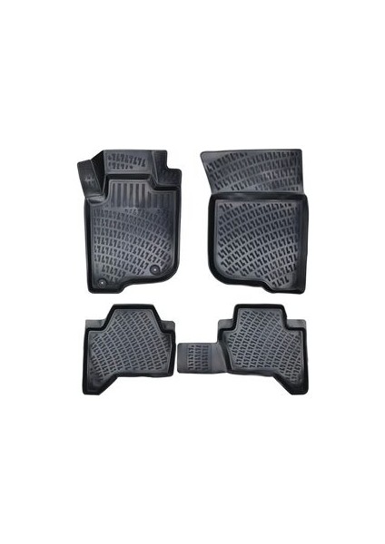 Fiat Palio Panelvan ( 2 Parça ) 1996 Sonrası 3D Siyah Kokusuz Havuzulu Paspas Takımı