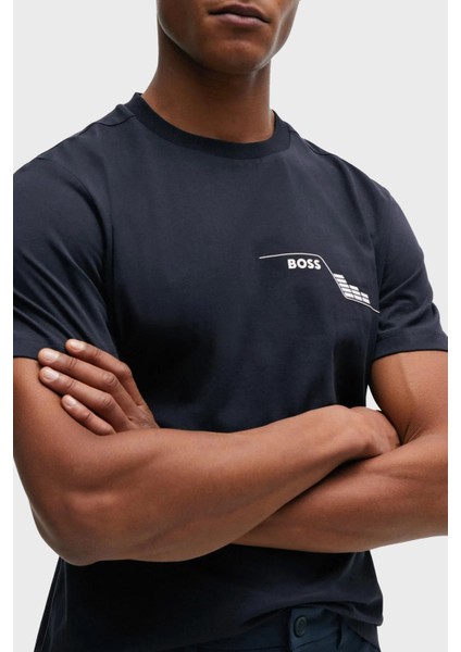 Baskılı % 100 Pamuk Regular Fit Bisiklet Yaka T Shirt Erkek T Shirt 50506358 402 fırsatları