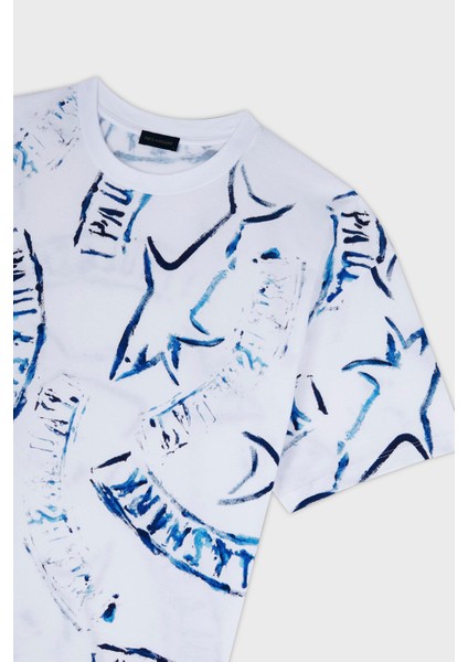 Baskılı Pamuklu Regular Fit Bisiklet Yaka T Shirt Erkek T Shirt 24411103 010 fırsatları