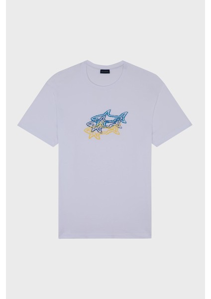 % 100 Pamuk Regular Fit Bisiklet Yaka Baskılı T Shirt Erkek T Shirt 24411041 010 fırsatları