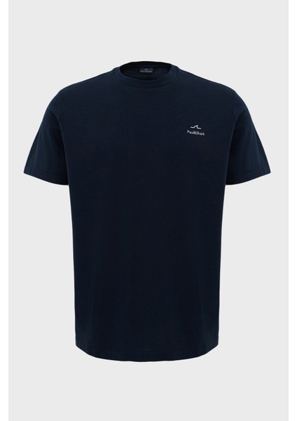 % 100 Pamuk Regular Fit Sırt Baskılı T Shirt Erkek T Shirt 24411087 013