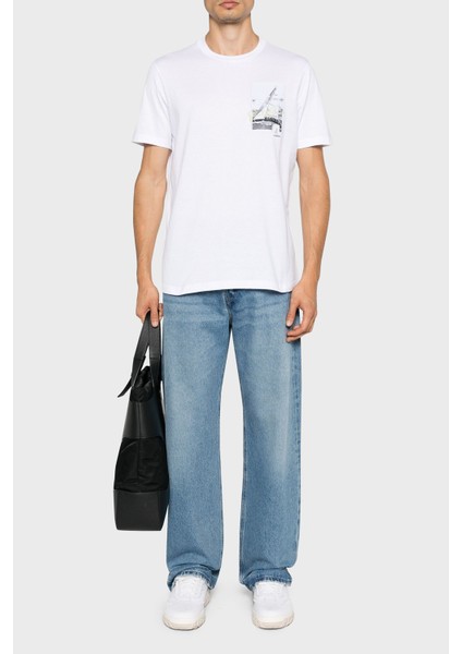 % 100 Pamuk Regular Fit Bisiklet Yaka Logolu T Shirt Erkek T Shirt 24411064 010 modelleri