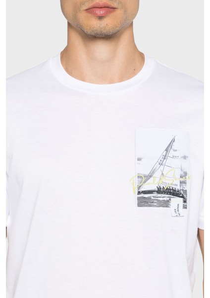 % 100 Pamuk Regular Fit Bisiklet Yaka Logolu T Shirt Erkek T Shirt 24411064 010 fırsatları