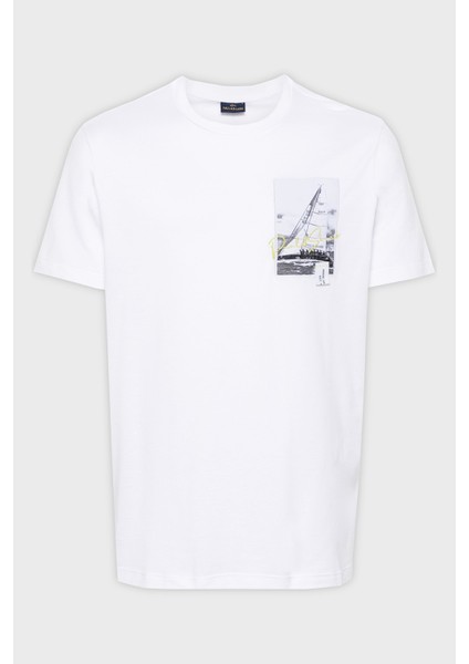 % 100 Pamuk Regular Fit Bisiklet Yaka Logolu T Shirt Erkek T Shirt 24411064 010 indirimleri