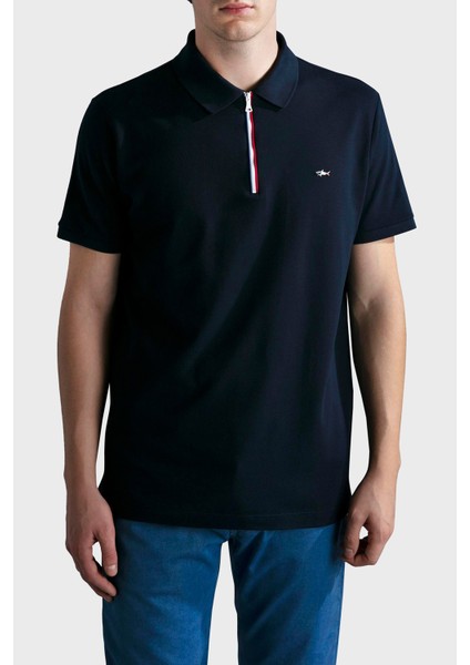 % 100 Pamuk Regular Fit Yarım Fermuarlı Polo Yaka T Shirt Erkek Polo Yaka T Shirt 24411314 013