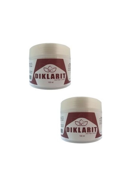 Diklarit Vücut Sızıları Için Anti Pain Cream 100 ml x 2