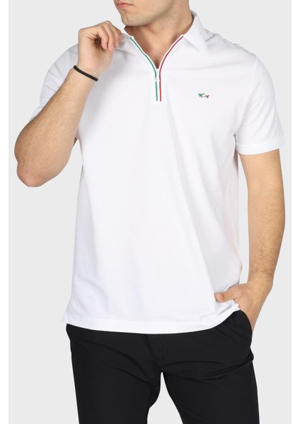 % 100 Pamuk Regular Fit Yarım Fermuarlı Polo Yaka T Shirt Erkek Polo Yaka T Shirt 24411314 010 modelleri