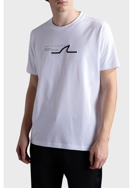 % 100 Pamuk Regular Fit Bisiklet Yaka Logolu T Shirt Erkek T Shirt 24411053 010