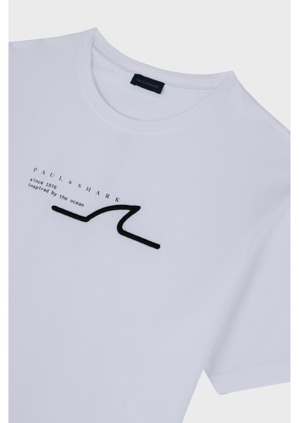 % 100 Pamuk Regular Fit Bisiklet Yaka Logolu T Shirt Erkek T Shirt 24411053 010