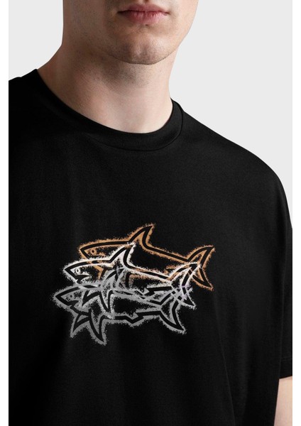 % 100 Pamuk Regular Fit Bisiklet Yaka Baskılı T Shirt Erkek T Shirt 24411041 011 modelleri