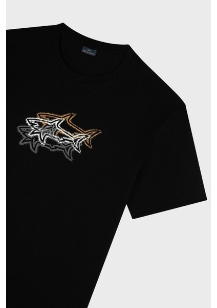 % 100 Pamuk Regular Fit Bisiklet Yaka Baskılı T Shirt Erkek T Shirt 24411041 011 fırsatları