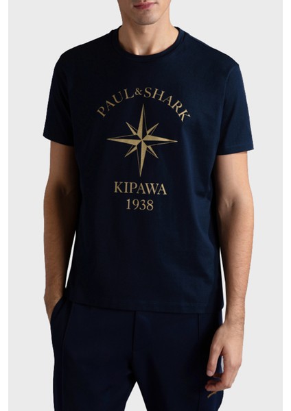 Baskılı % 100 Pamuk Regular Fit Bisiklet Yaka T Shirt Erkek T Shirt 24411133 013