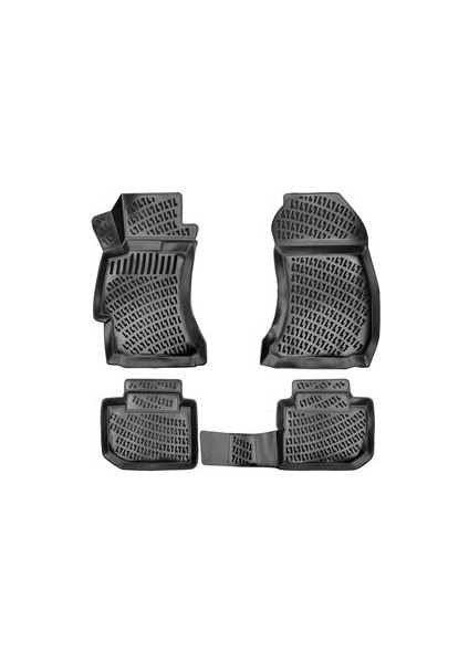 Subaru Impreza 2008 Sonrası 3D Siyah Kokusuz Havuzulu Paspas Takımı