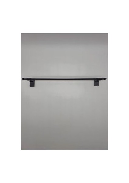 Paslanmaz Uzun Havluluk Mat Siyah 50 cm