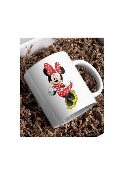 2'li Eşli Çift Yön Baskılı Miki Mouse Baskılı Kupa Bardak