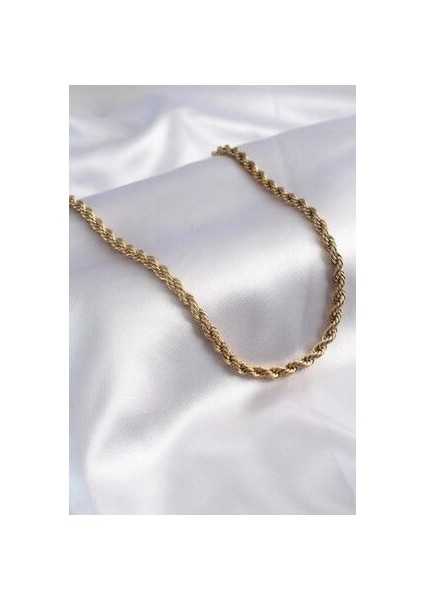 Burgulu Zincirli Kolye Çelik 60 cm fiyatları