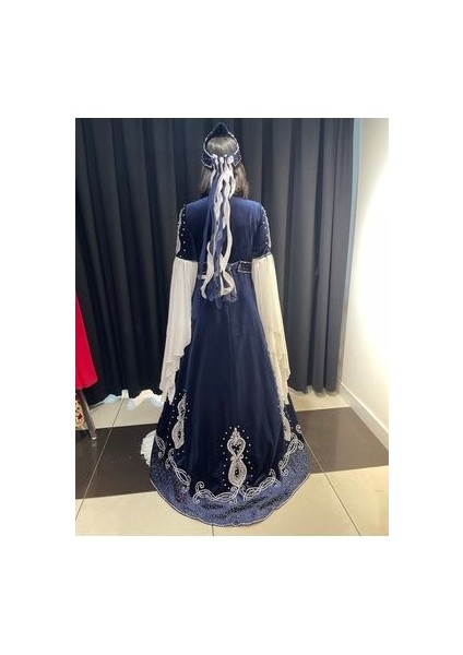 Lacivert Kadife Kaftan fırsatları