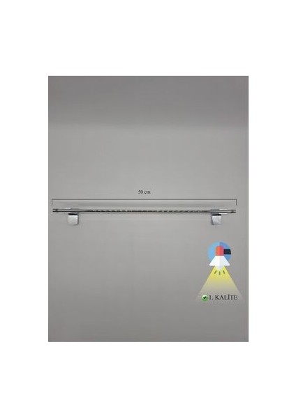 Paslanmaz Uzun Havluluk Parlak Krom 50 cm
