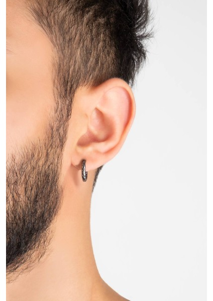 Etnik Stil Çelik Erkek Küpe
