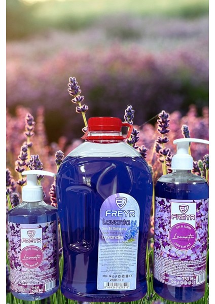 Sıvı El Sabunu 3'lü Nemlendiricili - Ekstra Lavanta Parfümlü 2500 ml - 750 ml - 500 ml