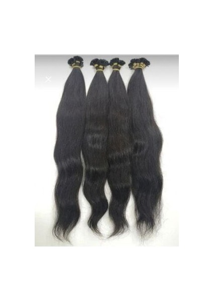 Doğal Gerçek Mikro Kaynak Saç Keratin 70 cm 150 Adet