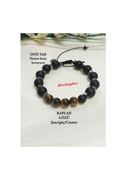 Kaplan Gözü Mat&onix Taşı Bileklik