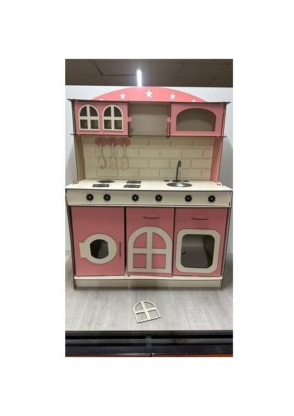 Ahşap Oyuncak Mutfak 95X80 Ebat 3 mm Kalımlık