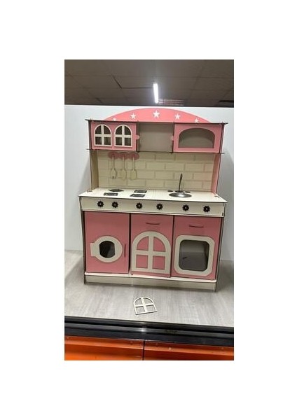 Ahşap Oyuncak Mutfak 95X80 Ebat 3 mm Kalımlık