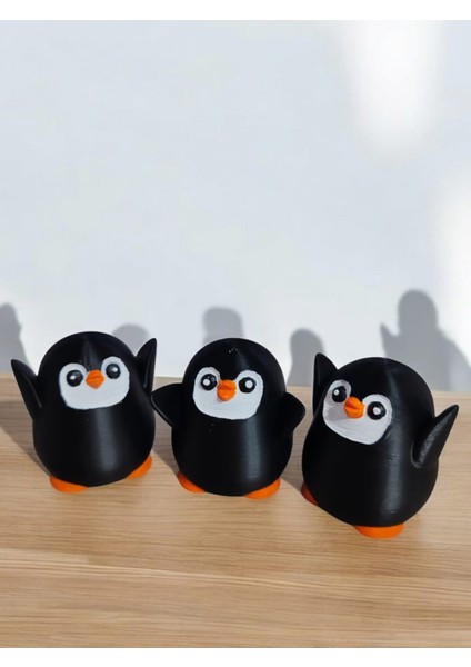 Üçlü Şirin Penguen Seti Dekor Figür Oyuncak