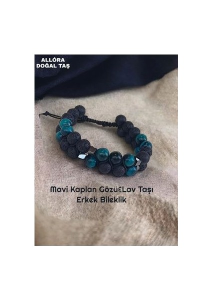 Doğaltaş Erkek Bileklik Kaplangözü&lav Taşı