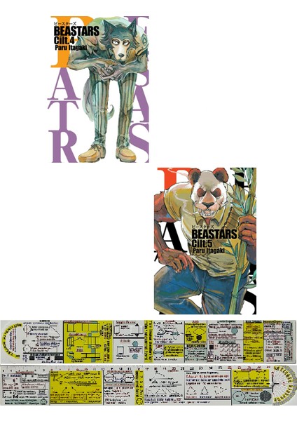 Beastars 4-5. Ciltler Manga Seti / Matematik Öğreten Cetvel - Paru Itagaki