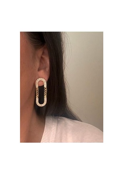 Özel Seri Zirkon Taşlı Sallantılı Küpe