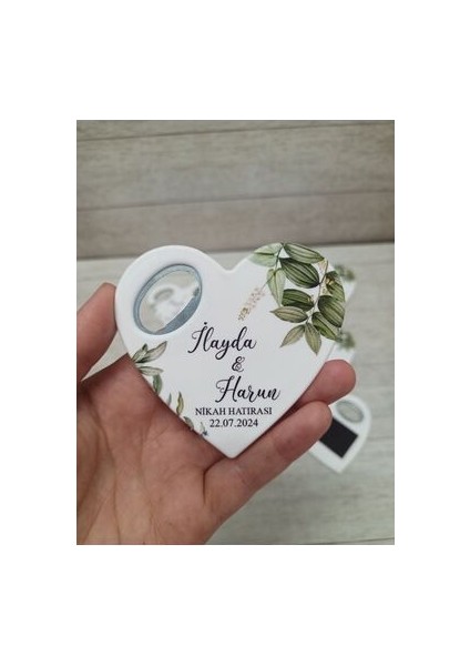 25 Adet Kalp Açacak Magnet Düğün Hediyesi
