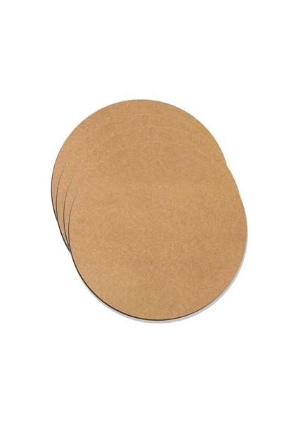 Supla Levha 3 mm Ham Mdf 33 cm Çap Yuvarlak Servis Altı Supla 6'lı